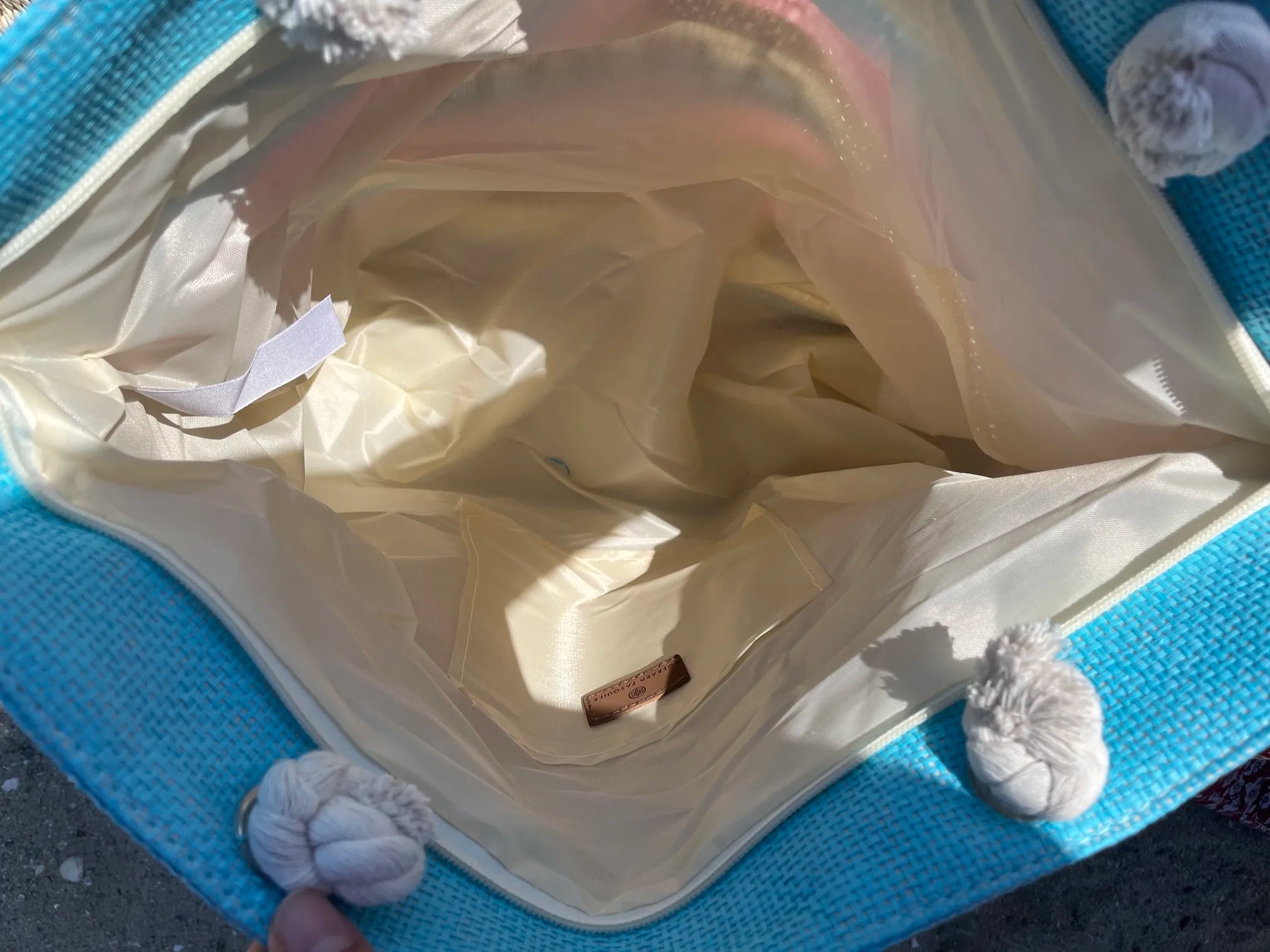 Borsa da Spiaggia "Madame à la Plage" — Grande Borsa Estiva Bohémien con Ricami e Frange Dorate ☀️
